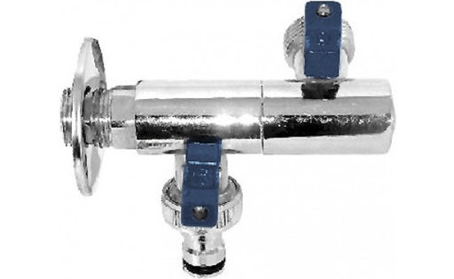 [B9908410002950] Torneira Esquadria Dupla 1/2"x3/4x3/4 360º | Ref. 6012.0400  - MEBRA