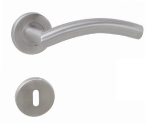 [GLOBALLOCK4528036] Puxador de porta em inox satinado com entrada para chave. | Ref. 8036