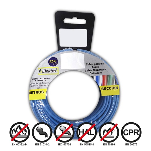 [ELEKTRO784111128420] Rolo Fio 1.5mm Azul 25Mts 28420 | Ref. 28420 – GEN - Rolo de fio 1,5 mm² azul (25 m), indicado para instalações elétricas; prático para montagens, reparações e extensões.
