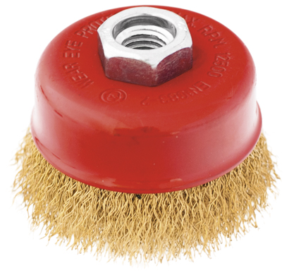 [10191210260014] Escova tipo taça arame ondulado   M14x100(Bls) | Ref. 026.0014