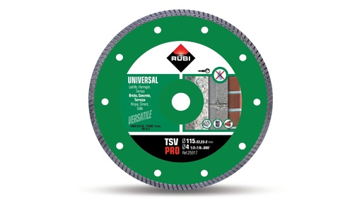 [B28034400001773] Disco  de Corte Diamante  Turbo TSV 115mm| Ref.  25917