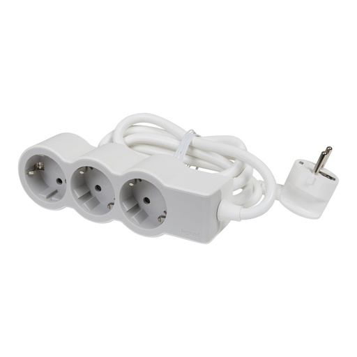 [926121694549] Bloco tomadas 3x2P+T Standard branco/cinzento 1,5 metros | Ref. 694549