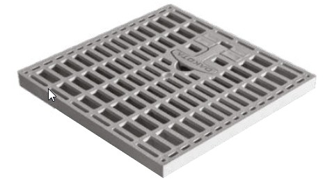 [B6669008352440] Grelha reforçada sem aro, com manipulador, 20x20 cm | Ref. POZ03-134