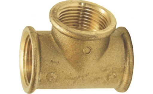 [B9903210018811] T Latão Simples rosca F/F  1" | Ref. 0608.0005  - P&F MB