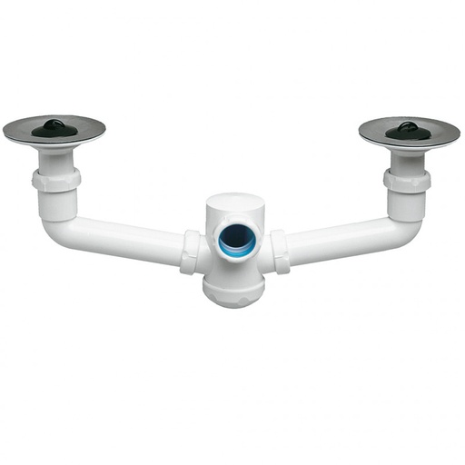 [B9903210017320] Sifão S-232 Duplo para lavatório/lava-louça | Ref. 05388 - P&F MB