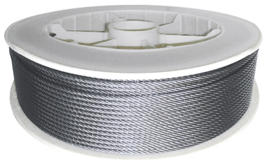 [1019121400180006] Cabo de  aço galvanizado  revestido 6x7+FC 5/6mm rolo de 80 mt| Ref. 018.0006  - MACFER