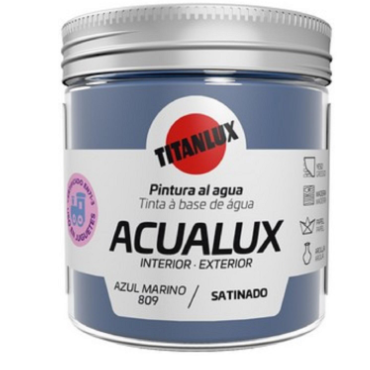 [#TIT10373525699579] Acualux Azul Marinho acetinado 0809 75ml | Ref. 5699579-  Titanlux