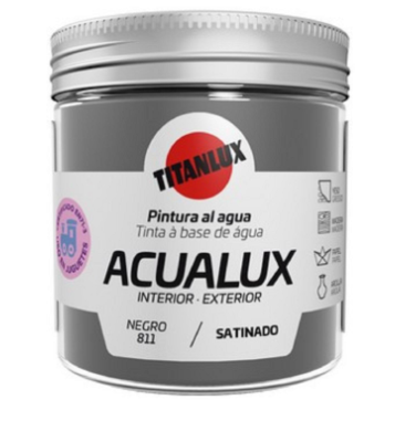 [#TIT10373525699585] Acualux Preto acetinado 0811 75ml | Ref. 5699585-  Titanlux