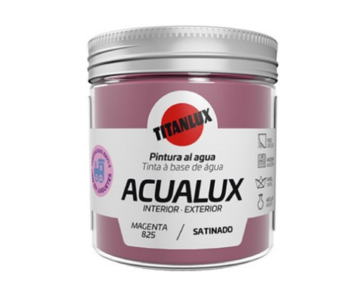 [#TIT10373525699589] Acualux Magenta acetinado 0825 75ml  – Titanlux 