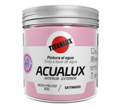 [#TIT10373525809293] Acualux Acetinado Rosa Pálido 0831 75ml | Ref. 5809293 – Titanlux 