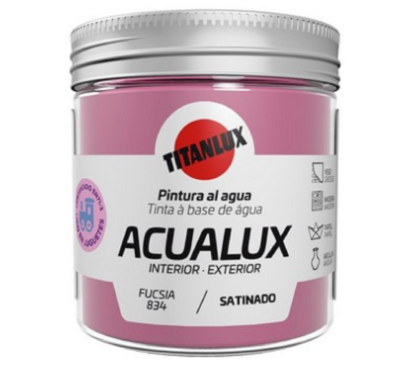 [#TIT10373525809294] Acualux Acetinado Fuscia 0834 75ml| Ref. 5809294 – Titanlux 