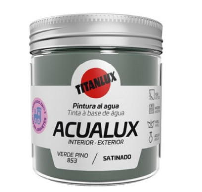 [#TIT10373525809301] Acualux Acetinado Verde Pinho 0853 75ml | Ref. 5809301 – Titanlux 