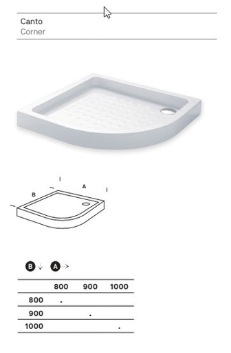[1031160404108080] Base de Duche Clássica Canto 80x80 sem válvula  – ASD