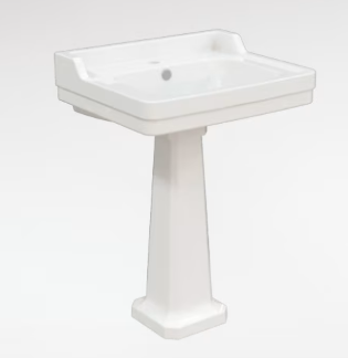 [12060456161220] Lavatório médio com espaldar Neoclassica branco | Ref. 16351002 – VALADARES