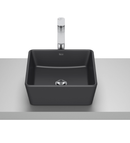 [25260756160086] Lavatório Optica Preto Mate 350mmx350 mm| A327B12080