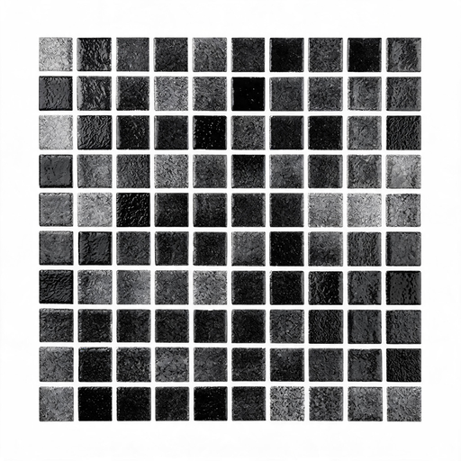 [348721000015088] Mosaico em pastilha Niebla Negro Malha | 509A