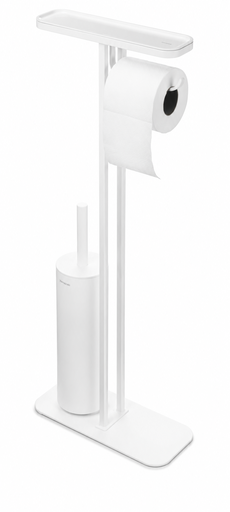 [74400030303883] Porta Rolos, Piaçaba e Prateleira MindSet Mineral Fresh White