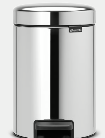 [74400105032005] Balde lixo NewIcon 3Lts Inox Brilhante  | Ref. 113147 – BRABANTIA
