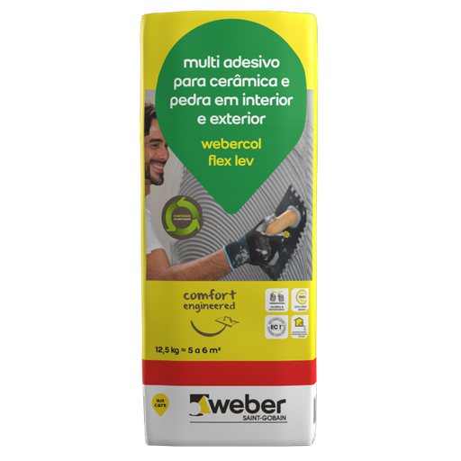 [0422024007101835] WeberCol Flex Lev Cinza Claro -12,5 Kg 