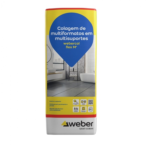 [0422024007101845] Weber Col Flex M+ Cinza - 25 Kg 