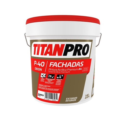 [#TIT1044N45C20015] Base P40 Acetinada Neutra 15Lt