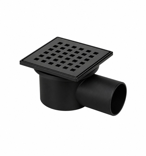 [465321956497540] Sifão de Duche Square 150x150 mm Preto — Ref. BK4020011
