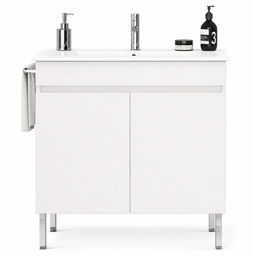 [665521920001073] Móvel Luana 60 Branco com Pés