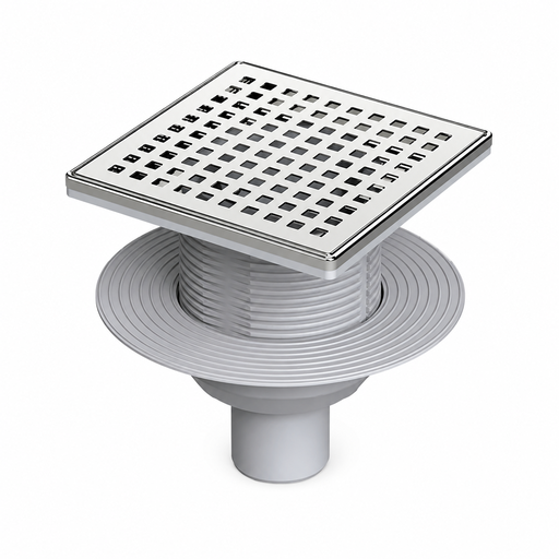 [46532195650140] Sifão de Chão Vertical 150x150x50 mm — Ref. BK4020215
