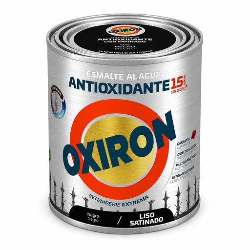 [8535809092] TIT Esmalte Solvente Oxiron Acetinado Preto 750 ml