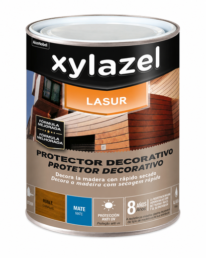 [8535834212] Lasur Protetor Aquoso para Madeira Decor Carvalho Mate 4 L