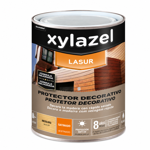 [8535834249] Lasur Protetor Aquoso para Madeira Decor Incolor Acetinado 750 ml
