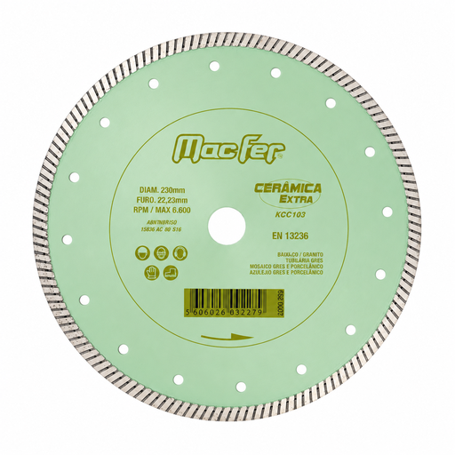 [10190920025] Disco Diamantado Cerâmica Extra KCC103  125 mm - 092.0025