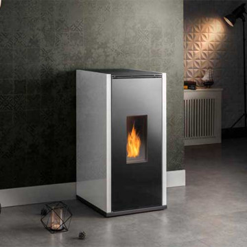 Salamandra Pellets Branco 10 KW | TP‑06 | Pinto&Filhos