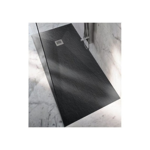 [1031594313012080CC] Base duche Planstone Pedra  Preta - 120x80 cm