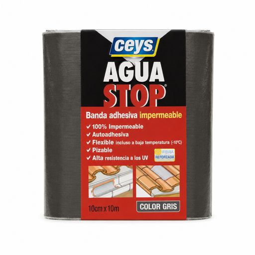 [CEYS1006902814] Aguastop Banda Butilica impermeável cinza10x3 