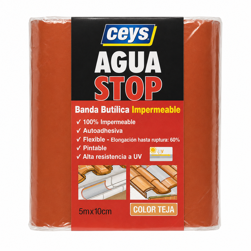 [CEYS1006902813] Aguastop Banda Butilica impermeável 10x3 - telha 